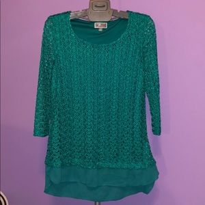 Green 3/4 sleeve Blouse
